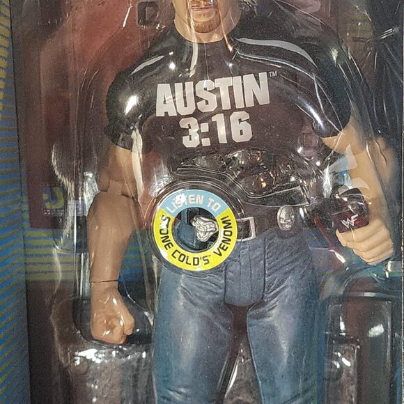 Jakks Pacific Vtg Titan Sports WWF Stone Cold Internet-Active Electronic Figure - Picture 8 of 16